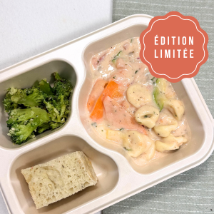 Barquette: Tortellinis au fromage sauce rosée